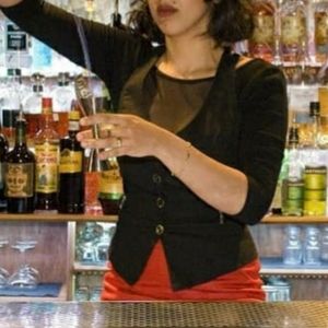 bebe buttoned Vest/Gilet Criss Crossed back detail